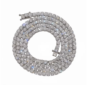 Collier tennis en diamant rond brillant de 0,75 carat, cultivé en laboratoire, certifié IGI, unisexe, or 10 carats, bijoux de luxe à prix de gros - Product Image 1