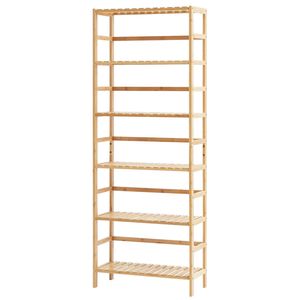 Étagère en bambou à 6 niveaux, bibliothèque ouverte en bois, présentoir de rangement, organisateur, support autoportant pour plantes et fleurs, multifonctionnel pour salle de bain - Product Image 1