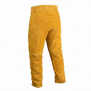 Heavy-Duty Cowhide Split Leather Welders Wear Industrial Safety Clothing <b>Spark</b> Resistance Protective Work <b>Trousers</b> for Welding - Product Image 4