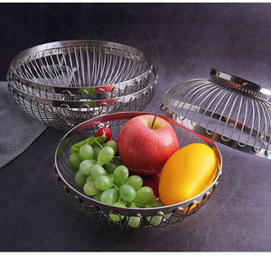 Panier à fruits en métal personnalisé, panier de rangement décoratif pour fruits, pour comptoir de cuisine, table à manger, organisateur de nourriture - Product Image 4
