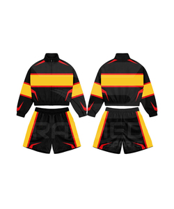 Heavyweight 120-140 GSM Polyester/Nylon Unisex Windbreaker Tracksuit <b>Jacket</b> and Short set DTF Logo Tracksuit For Men's - Product Image 1