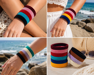 Ensemble de bracelets en métal et velours multicolores pour femmes |   Ensemble de chudi traditionnels simples |   Velours coloré en gros, tailles 2.4, 2.6, 2.8 - Product Image 1