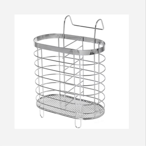 Porta cubiertos metálico que ahorra espacio para la encimera de cocinas pequeñas, almacenamiento de cucharas, tenedores y cuchillos con un diseño compacto y moderno. - Product Image 1