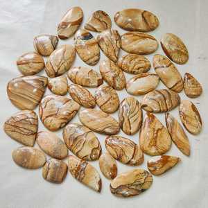 Natural Picture Jasper Cabochons Oval Cut 10-20mm Polished Loose Gemstones DIY Jewelry Making Wholesale Bulk Lot - Product Image 2
