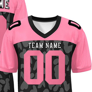 Camiseta de Práctica de Fútbol Americano Unisex Personalizada de Alta Calidad, Transpirable, Talla Grande, Manga Corta, Cuello en V, 100% Poliéster - Product Image 5