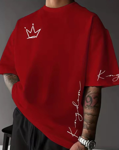 Camisetas Personalizadas para Hombre, de Alta Calidad, Talla Grande, Lisas, al por Mayor, de Algodón 100%, Cuello Redondo, para Hombre - Product Image 1