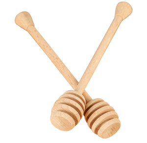 Cuchara de madera para servir, diseño de cabezales múltiples rodantes, para cuidado corporal, cuchara de miel natural, tarro de miel, ecológica, chapada en oro rosa, larga - Product Image 4