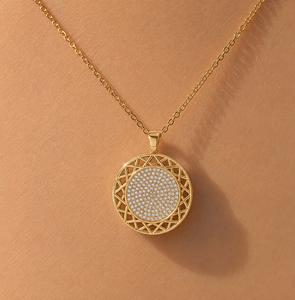 จี้เพชรทรงกลมเพาะเลี้ยงในห้องปฏิบัติการ ทองคำแท้ 14K 18K แบบคลัสเตอร์ DEF VVS 1.15 กะรัต ของขวัญวันครบรอบ เครื่องประดับชั้นดี ขายส่ง - Product Image 1