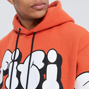 Sweat à capuche d'hiver 2026 tendance 100 % coton imprimé en relief pour homme, coupe classique, style urbain, avec poches, respirant, en promotion FORTLEO - Product Image 5
