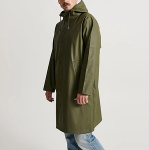 Hot Selling Long Waterproof Breathable Polyester Women's Raincoat High Quality Outdoor Travel Rainwear - Product Image 5