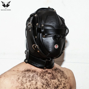 Máscara de Cuero con Múltiples Correas, Estilo Moderno, para Clubes Nocturnos, Disfraz Sexy para Fiestas, Máscara Facial Completa de Cuero, Personalizable con Marca - Product Image 5