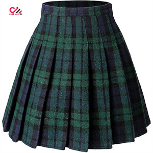 Jupe d'été 2026 plissée écossaise en 100 % laine, style kilt scolaire, qualité supérieure, la mieux notée pour femme - Product Image 2