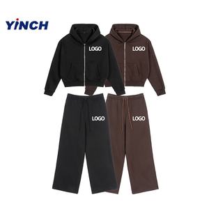 LAYENNE Tuta Sportiva di Alta Qualità, Set Due Pezzi con Felpa e Pantaloni, Logo Ricamato Personalizzato, Completo con Cappuccio per <span class=keywords><strong>Uomo</strong></span> - Product Image 1