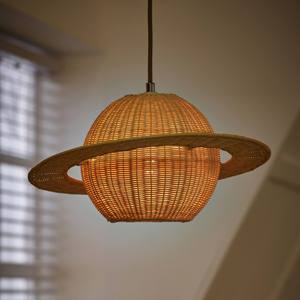 Cosmic Ring Straw Pendant <b>Light</b> Cover Saturn Silhouette Rattan Lampshade Creative Astronomy Ceiling <b>Chandelier</b> - Product Image 4