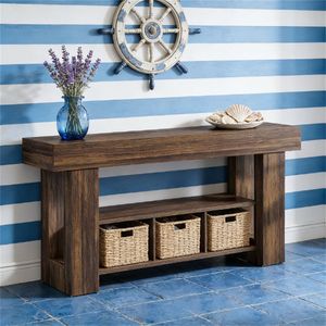 Consolle d'ingresso in legno con contenitore e funzione scrivania, ideale per l'uso in ingresso - Product Image 3