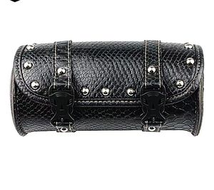 Bolsa de sillín de cuero PU para bicicleta de montaña, doble, con múltiples bolsillos, cremallera a rayas y correa ajustable, ¡gran oferta! - Product Image 5