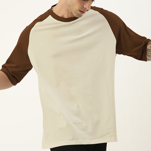 Camiseta Raglán Extra Grande para Hombre, 100% Algodón Jersey, Cuello Redondo, Ecológica, de Secado Rápido y Corte Holgado - Product Image 5