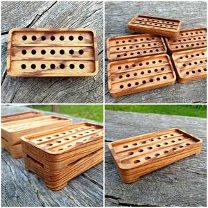 HASAN CRAFT Eco-Friendly Wooden Soap <b>Tray</b> & Rest Modern Rectangle Design for <b>Bathroom</b> Kitchen Guesthouse - Product Image 3