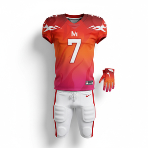 Maillot de football américain personnalisé en gros, respirant, séchage rapide, pour équipe, avec broderie en sergé résistant - Product Image 1