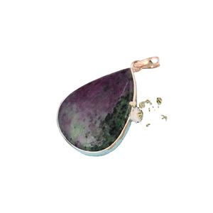 Rubí natural Zoisite Piedra preciosa Forma de pera 925 Colgante de plata esterlina Pera Cab Colgante de moda para aniversario de bodas. - Product Image 1