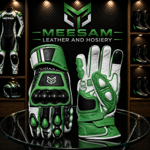 Guantes de Motociclismo de Cuero, Protección Completa para las Manos, Transpirables, Unisex - Product Image 4