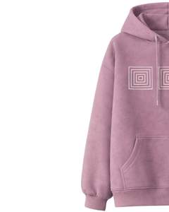 Ensemble sweat à capuche et pantalon de jogging imprimé rose poudré pour femme, pull molletonné avec pantalon assorti, tenue décontractée d'hiver - Product Image 2