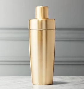 Shaker à cocktails en acier inoxydable personnalisé, élégant, avec passoire intégrée, pour un design luxueux. - Product Image 6