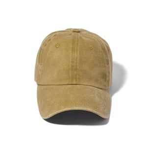 Yellow 6-Panel Cotton Baseball Cap Unisex Adjustable Breathable Waterproof Casual Cycling <b>Hat</b> Spring <b>Summer</b> Style - Product Image 4