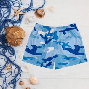 Dry Camo Print Beachwear Summer Mesh Swim Trunks for <b>Men</b> and Tie-Side <b>Bikini</b> for Women - Product Image 3