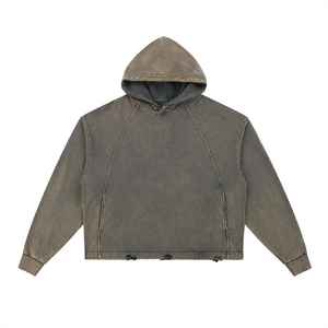 Sudadera con Capucha de Invierno, Algodón de Primera Calidad, Sudadera con Capucha Vintage Personalizada con Lavado Ácido para Hombre, Sin Cordones, Sudadera Unisex - Product Image 5