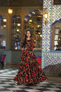 Trendy Digital Print Lehenga Choli with Contrast Dupatta for Stylish Womens Fashion Wear at Best Wholesale Prices - Product Image 1