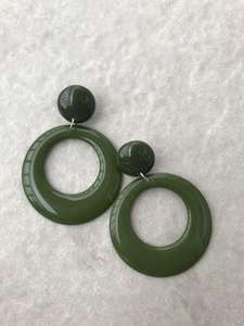 Boucles d'oreilles pendantes géométriques en résine 2026, nouveauté, bijoux tendance coréens mignons pour femmes - Product Image 2