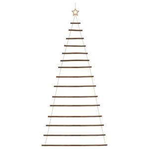 Arbre de Noël suspendu en branche naturelle de 39,4 x 82,7 pouces avec étoile en sommet, décoration festive pour les fêtes - Product Image 4