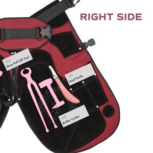 Kit de herramientas de herrador al por mayor para desmontaje de herrajes con delantal, 14 alicates para pezuñas, herramienta curva para desmontar pezuñas, pulidor, cuchilla tipo D - Product Image 4