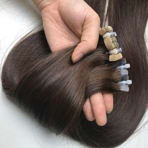 Extensiones de cabello humano virgen Remy Super doble dibujado 100% Mini cinta de onda de cuerpo recto de alta calidad cabello vietnamita onda del cuerpo - Product Image 3