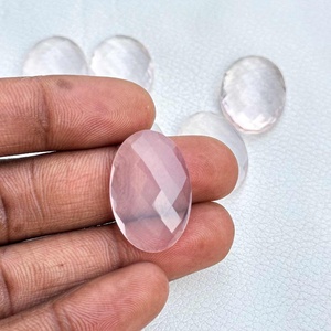 10Mm 12Mm 14Mm Tự Nhiên Thạch Anh Hồng Mặt Phẳng Trở Lại Hình Bầu Dục Lỏng Đá Quý Chất Lượng Cao Màu Hồng Thạch Anh Handmade Đồ Trang Sức Sẵn Sàng Để Tàu - Product Image 4