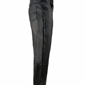 Latest Design Hot Sales Washed <b>Men</b> <b>Leather</b> Pants Wholesale Best Quality Low Price <b>Leather</b> <b>Men's</b> Pants - Product Image 3