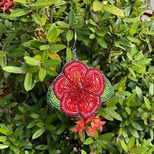 Llavero de Lirio Estrellado con Cuentas Francesas, Accesorio Floral Hecho a Mano con Bordado de Cuentas, Adorno Tropical para Bolso, POR MULTI CRAFT - Product Image 5