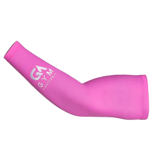 Mangas Deportivas GYM ACTIVE para Hombre, Color Rosa, Poliéster, UPF50+, Color Sólido, Estampado, Largo hasta el Codo, para Todas las Temporadas - Product Image 2