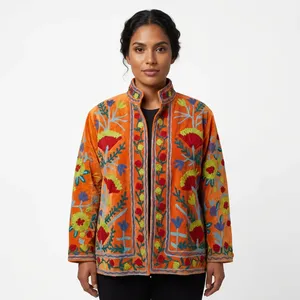 Sujani Ladies' Eco-Friendly Reversible Velvet 100% Cotton Custom Logo <b>Quilted</b> Bomber Varsity Style Autumn <b>Winter</b> Coat XL Sheep - Product Image 3