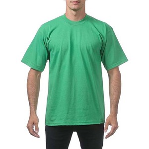 Camiseta de Hombre de Alta Calidad 100% Algodón con Impresión Personalizada de su Logotipo, Tejido de Punto, Talla Grande, Color Verde Claro - Product Image 1