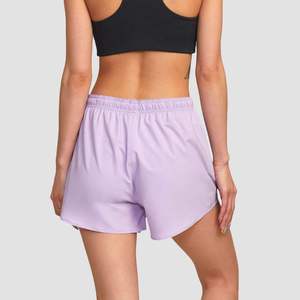 <b>Women's</b> Mid Waist Running <b>Shorts</b> Solid Color Elastic Waist Breathable Quick Dry Casual Style <b>Orange</b> Knitted Polyester Drawstring - Product Image 6