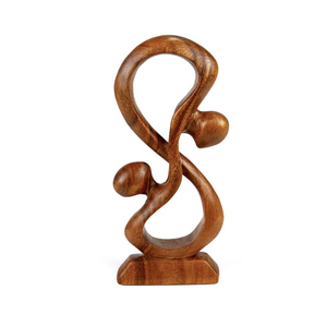 <b>Large</b> Wooden Statue Couple Abstract Suar Wood Embrace Figurine Handmade Bali Craft Romantic Home Decor Wedding Gift <b>Ornament</b> Art - Product Image 1