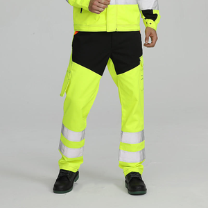 <b>High</b>-visibility Reflective ANSI CLASS 3 Waterproof Breathable Safety Work Cargo <b>Trousers</b> Custom Logo Unisex Multi Pockets - Product Image 5