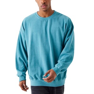 Sudadera de Algodón Transpirable para Hombre, Cuello Redondo, Estilo Casual, Lavado Ácido, Sudadera Urbana - Product Image 1