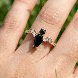 Anillo Ajustable de Plata de Ley 925 con Diamante Cultivado en Laboratorio, Joyería Elegante con Incrustaciones de Piedras Brillantes - Product Image 2