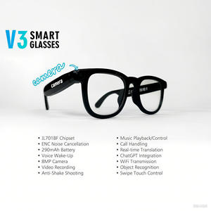 แว่นตาอัจฉริยะรุ่นใหม่ V3 ปี 2025 พร้อมกล้อง HD 8MP บันทึกวิดีโอ 32GB ถ่ายโอนผ่าน WIFI รองรับ ChatGPT เลนส์คู่ แปลภาษาด้วย AI - Product Image 6