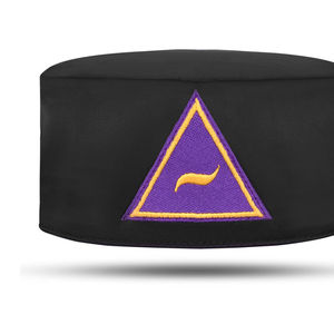 Casquette de haute qualité avec emblème triangulaire violet brodé à la machine, ceinture réglable, casquette noire avec emblème de la Couronne - Product Image 6