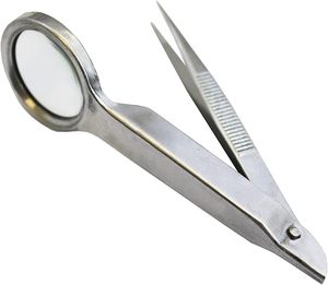 Pinzas con Lupa para Extracción de Astillas, Limpieza de Pelo de Mascotas y Uso en Laboratorio - Product Image 3