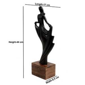 Modern Aluminum Figurative Sculpture Handmade Artistic Tabletop <b>Decor</b> for Living Room Jaffs Exports Eco-Friendly JE2061 - Product Image 3